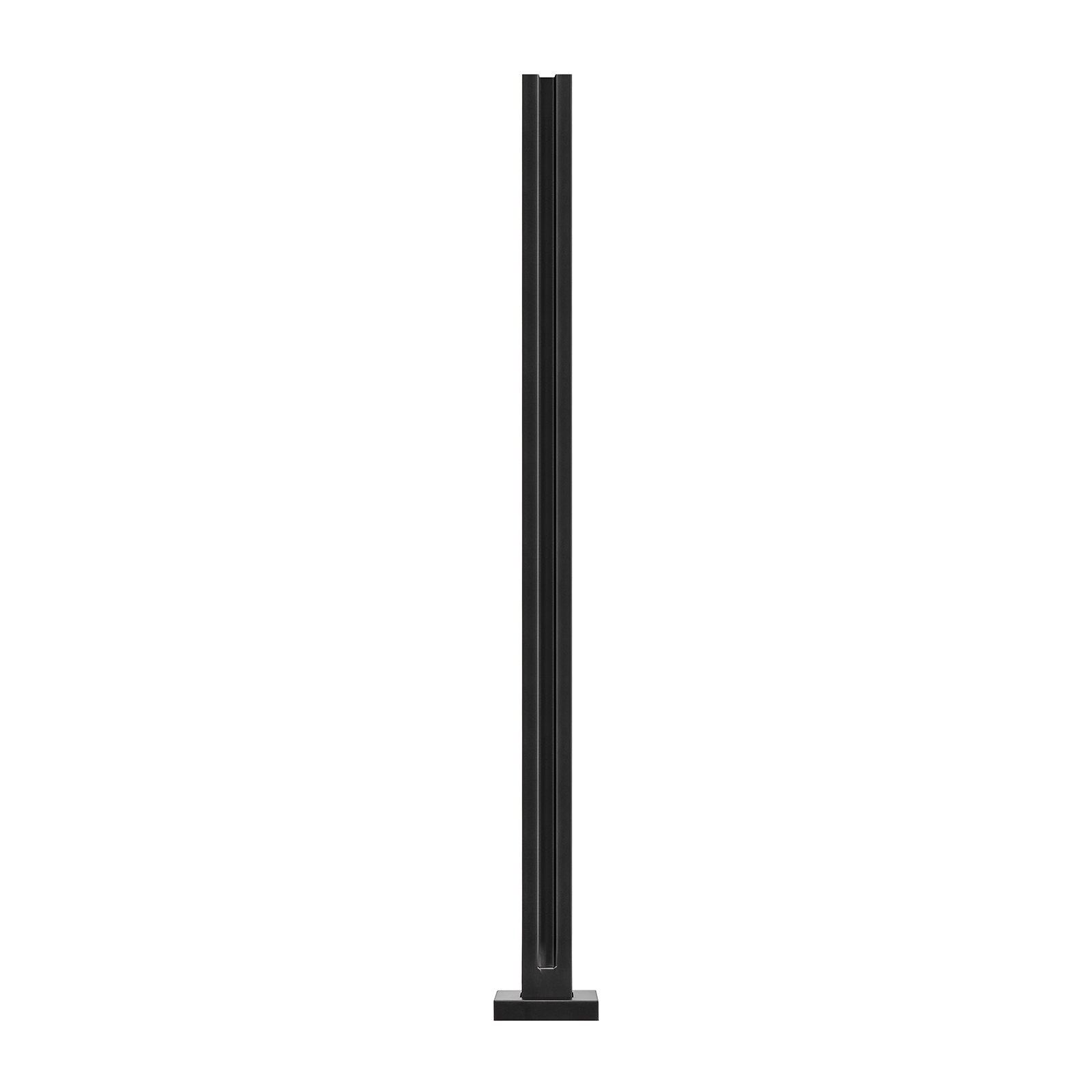 VEVOR Glass Clamp, 37.4" Height Glass Railing Bracket for 0.39 "-0.47 " Thickness Tempered Glass, 304 Stainless Steel Glass Mounting Clamp, Glass Shelf Bracket for Balcony, Garden, Deck, Stair, Black