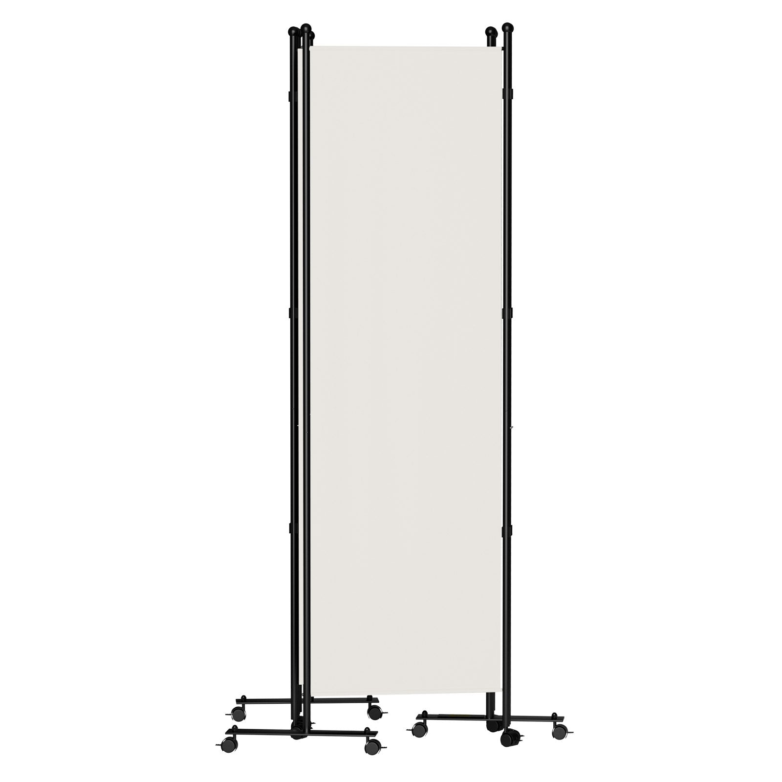 VEVOR 6 Panel Room Divider, 6 FT Tall, Freestanding & Folding Privacy Screen w/ Swivel Casters & Aluminum Alloy Frame, Oxford Bag Included, Room Partition for Office Home, 121" W x 14" D x 73"H, White