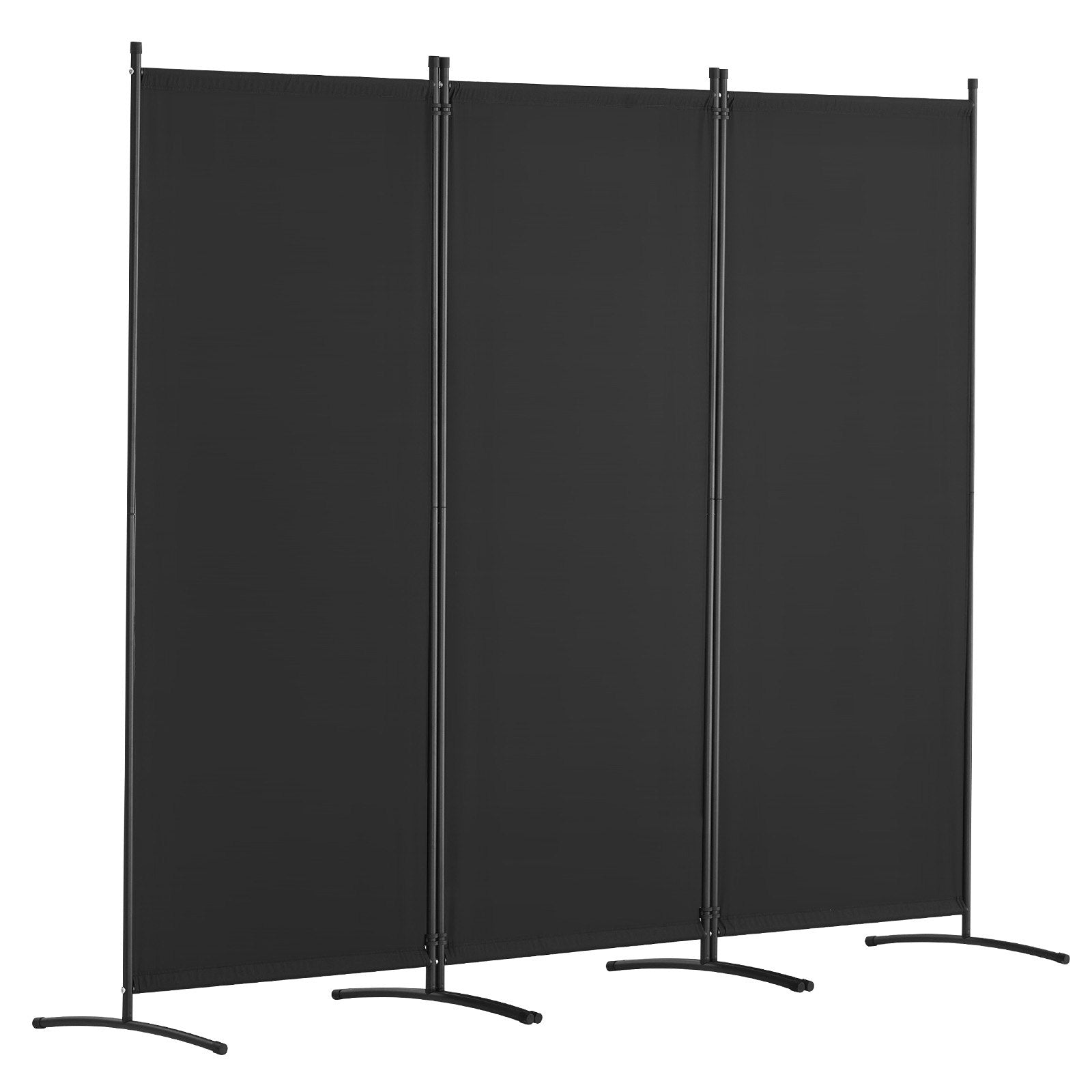 VEVOR Room Divider 3-Panel Folding Privacy Screen Fabric Partition Office Black