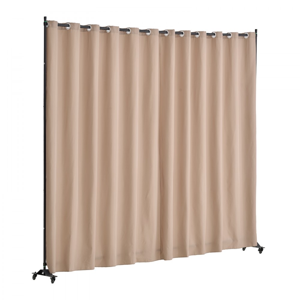 VEVOR Room Divider Portable Panel Room Divider with Wheels Privacy Screen Brown