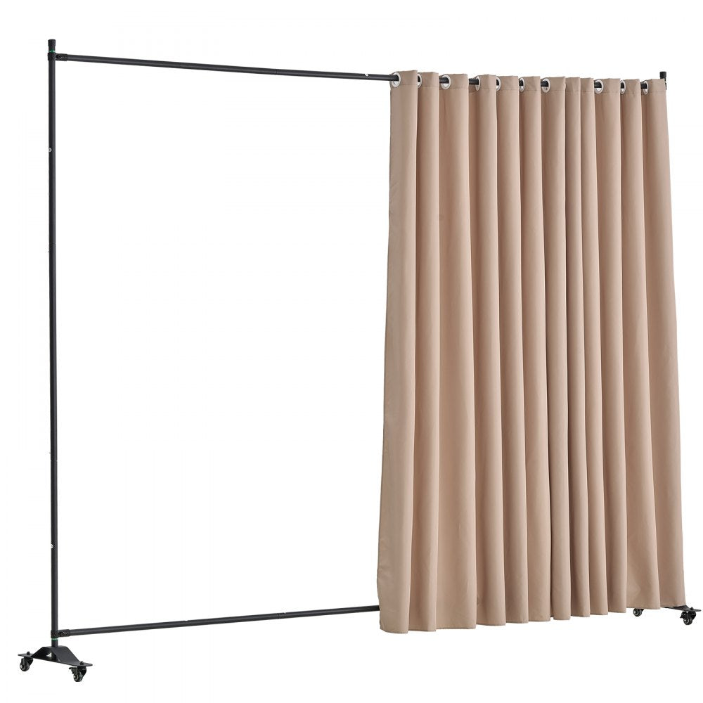 VEVOR Room Divider Portable Panel Room Divider with Wheels Privacy Screen Brown
