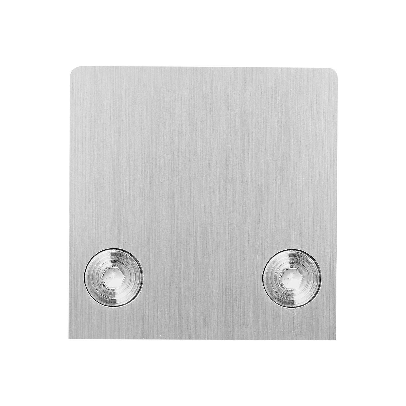 VEVOR Glass Clamp, 4 PCS Square Glass Railing Bracket for 0.31 "-0.47 " Tempered Glass, 304 Stainless Steel Glass Mounting Clamp, Glass Shelf Bracket for Balcony, Garden, Pool, Stair, Silver