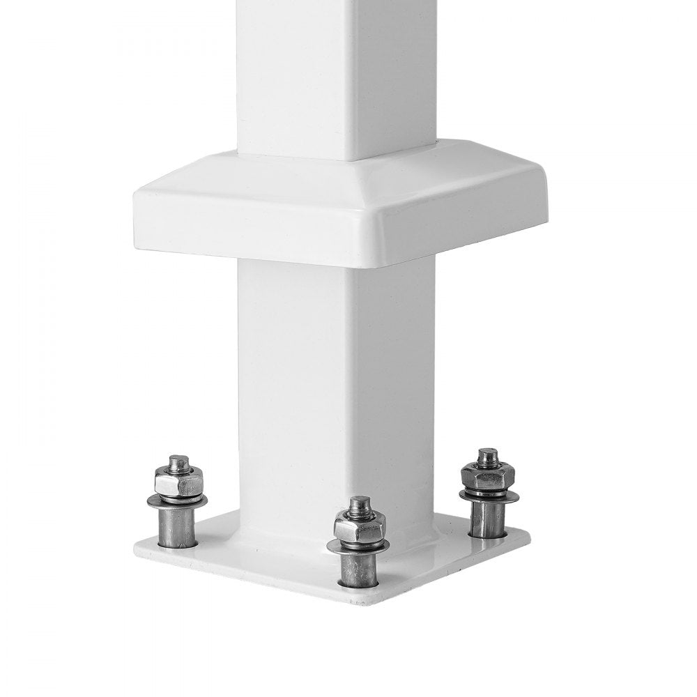 VEVOR 1-2 Step Handrails for Outdoor for Seniors Porch Deck Retro Arch White