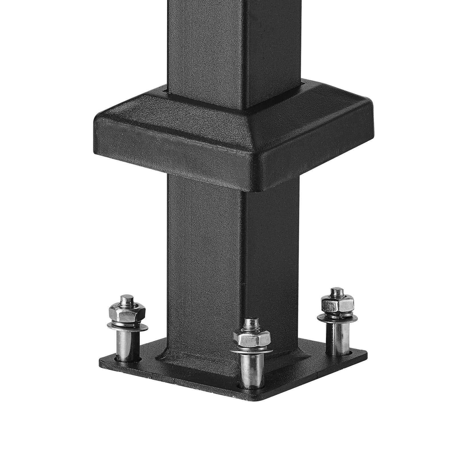 VEVOR 2-3 Step Handrails for Outdoor for Seniors Porch Deck Black Retro Arch