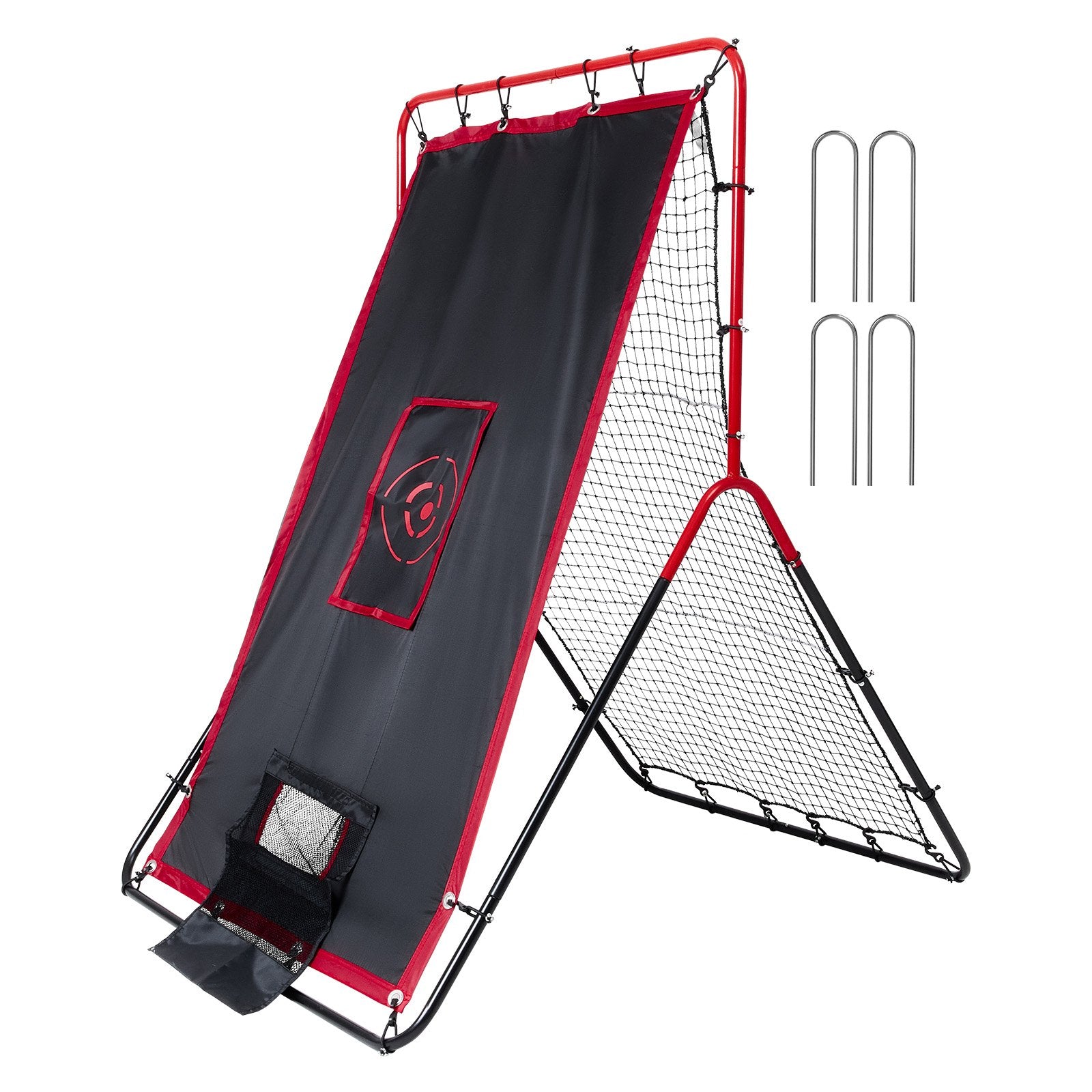 VEVOR Baseball And Softball Rebounder Net 3x4.5 ft 2-in-1 Switch Hitter Pitch