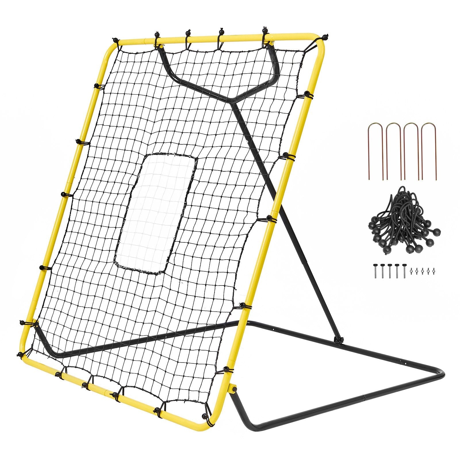 VEVOR Baseball And Softball Rebounder Net 4x4.5 Ft PitchBack Adjustable Angles