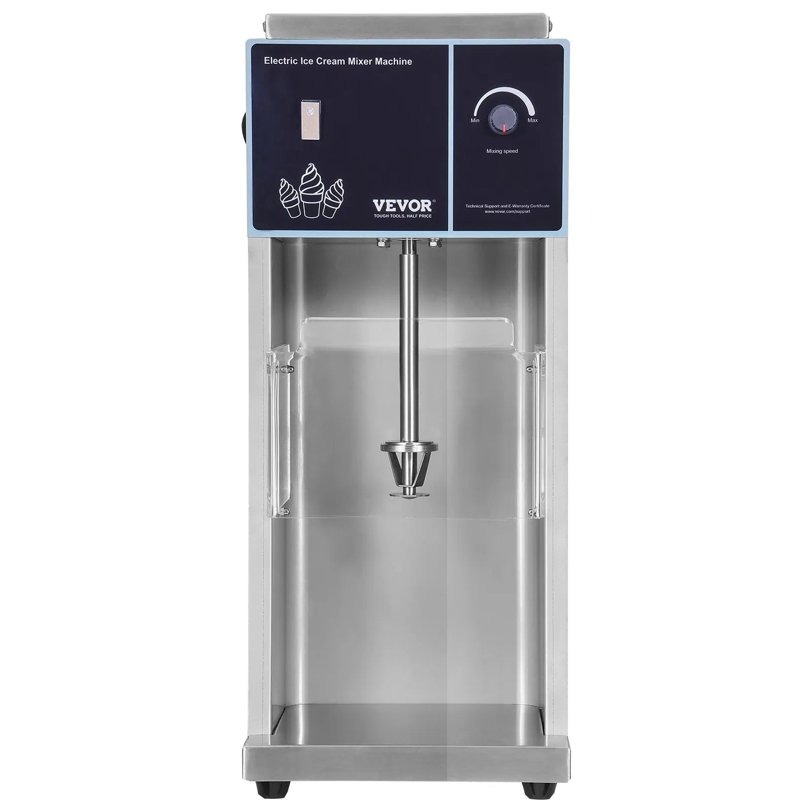 VEVOR Ice Cream Blender 400W Ice Cream Mixer Stir Machine 304 Stainless Steel