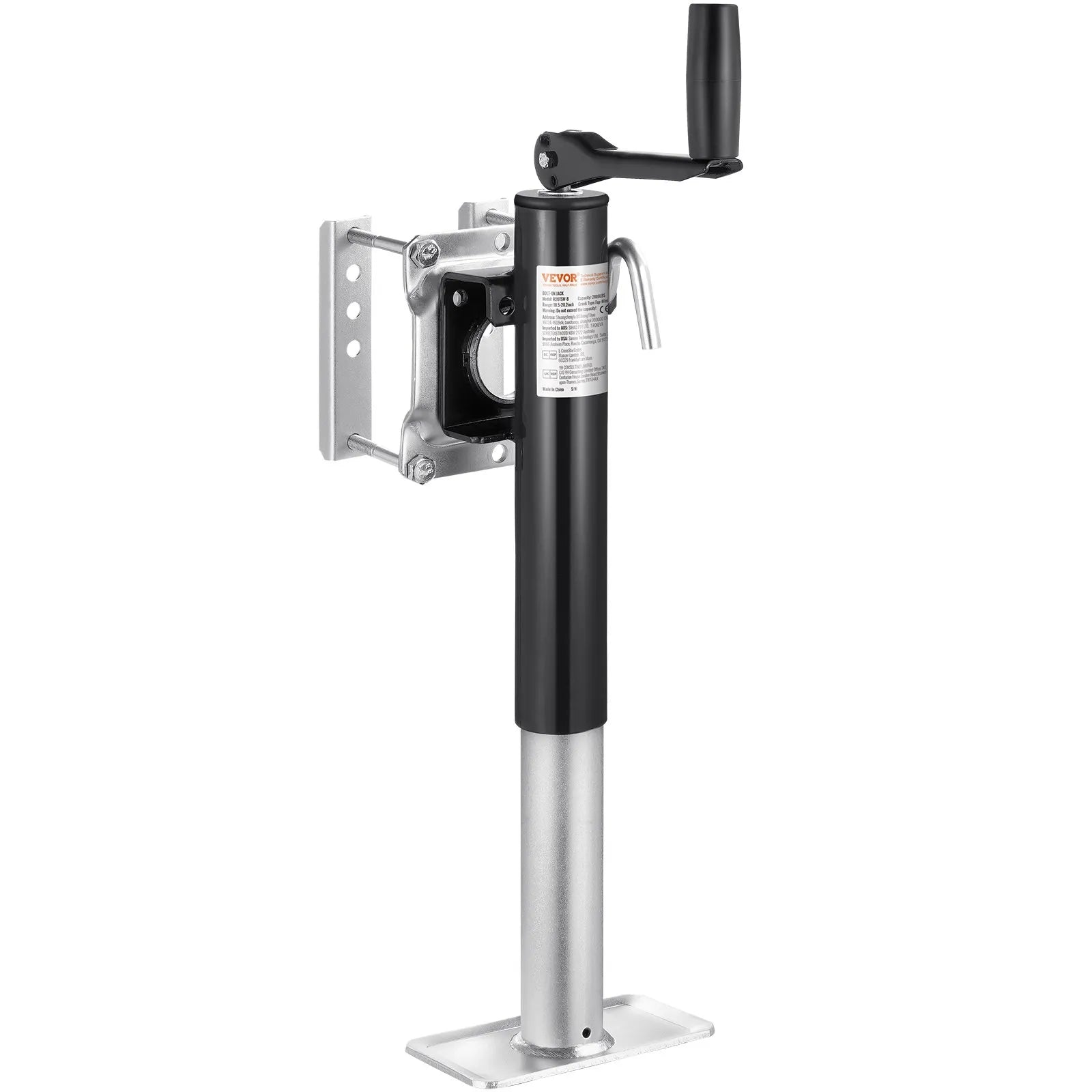 VEVOR Trailer Jack Bolt-on Trailer Tongue Jack 2000 lbs Dynamic Load 10" Travel