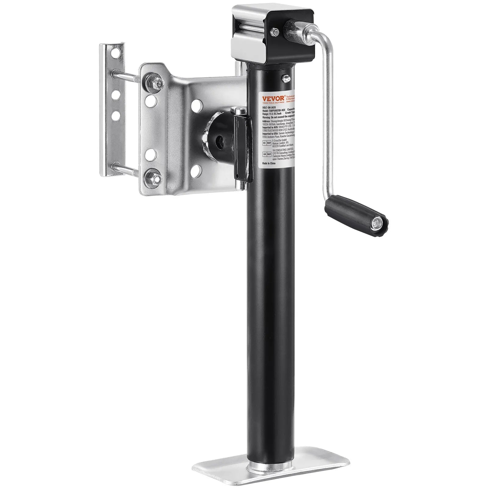 VEVOR Trailer Jack Bolt-on Trailer Tongue Jack 5000 lbs Dynamic Load 14.3" Lift