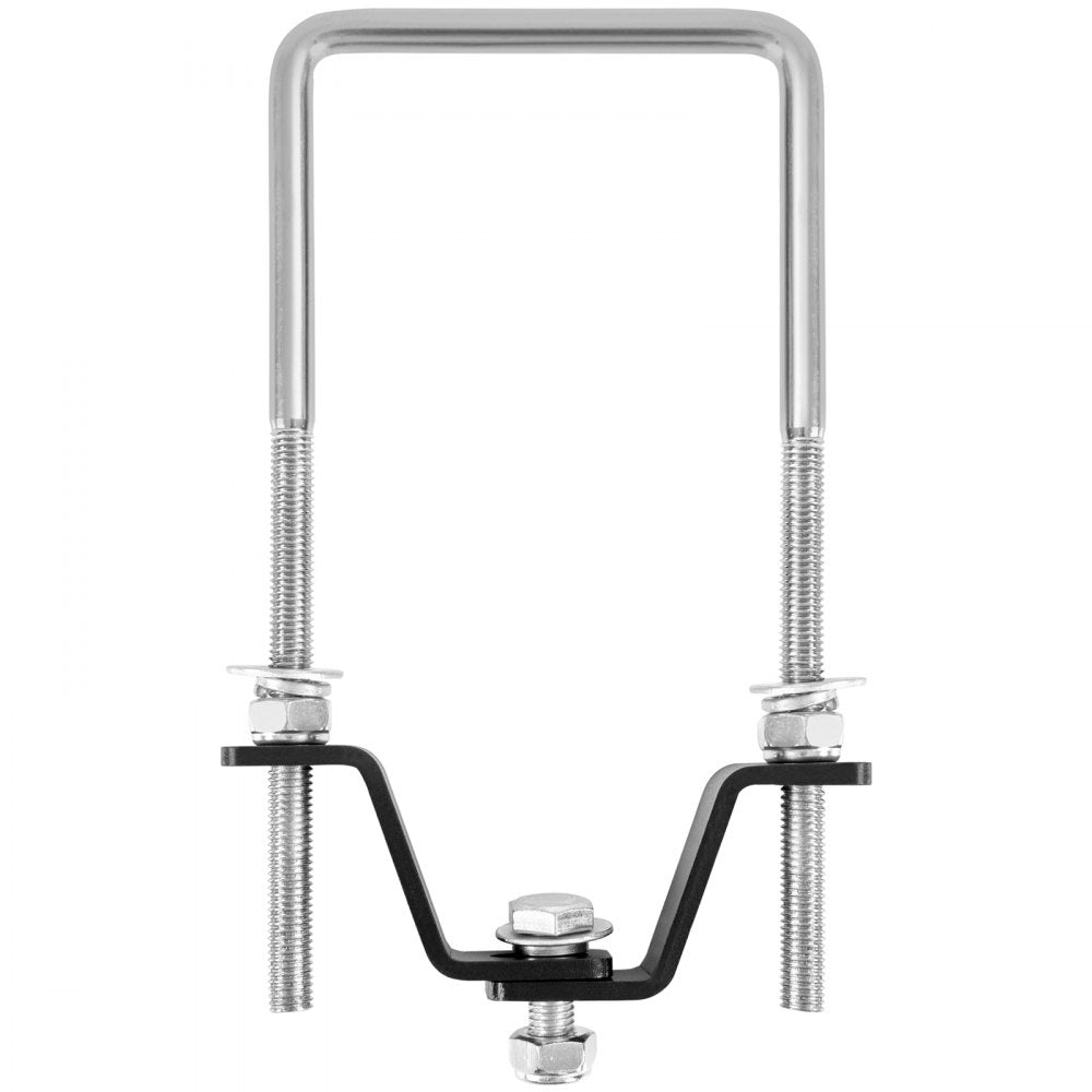 VEVOR U-Bolt Spare Tire Carrier, Zinc Plated Spare Tire Holder Bracket with Lock, 160 lbs Capacity, Fits Most 4 & 5 Lugs Wheels on 4", 4.5", 5" Bolt Patterns, for Trailer Tongue, Marine Trailer