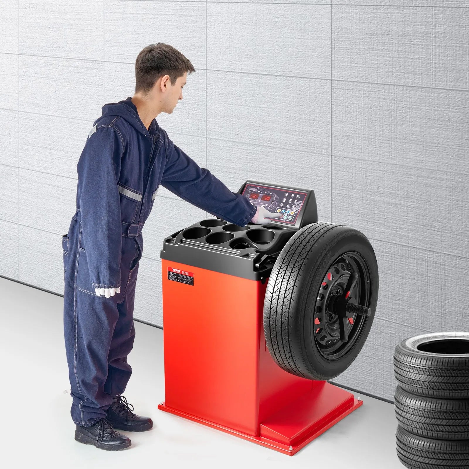 Electric Tire Changer & Wheel Balancer, 1.5 HP Motor, 18" Spindle, Auto Calibration – 120V
