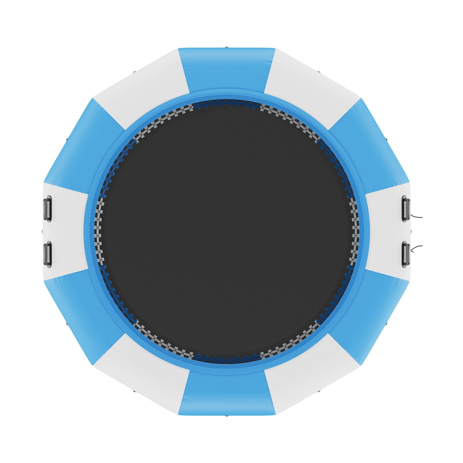 VEVOR Inflatable Water Bouncer, 13ft Recreational Water Trampoline, Portable Bounce Swim Platform with 3-Step Ladder & Electric Air Pump, Kids Adults Floating Rebounder for Pool, Lake, Water Sports