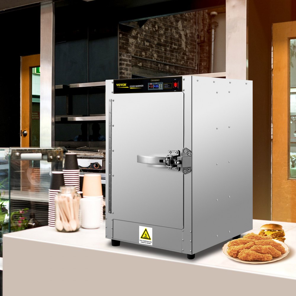 VEVOR Hot Box Food Concession Warmer 16"x16"x24" 4 Shelves for Pizza Pastry