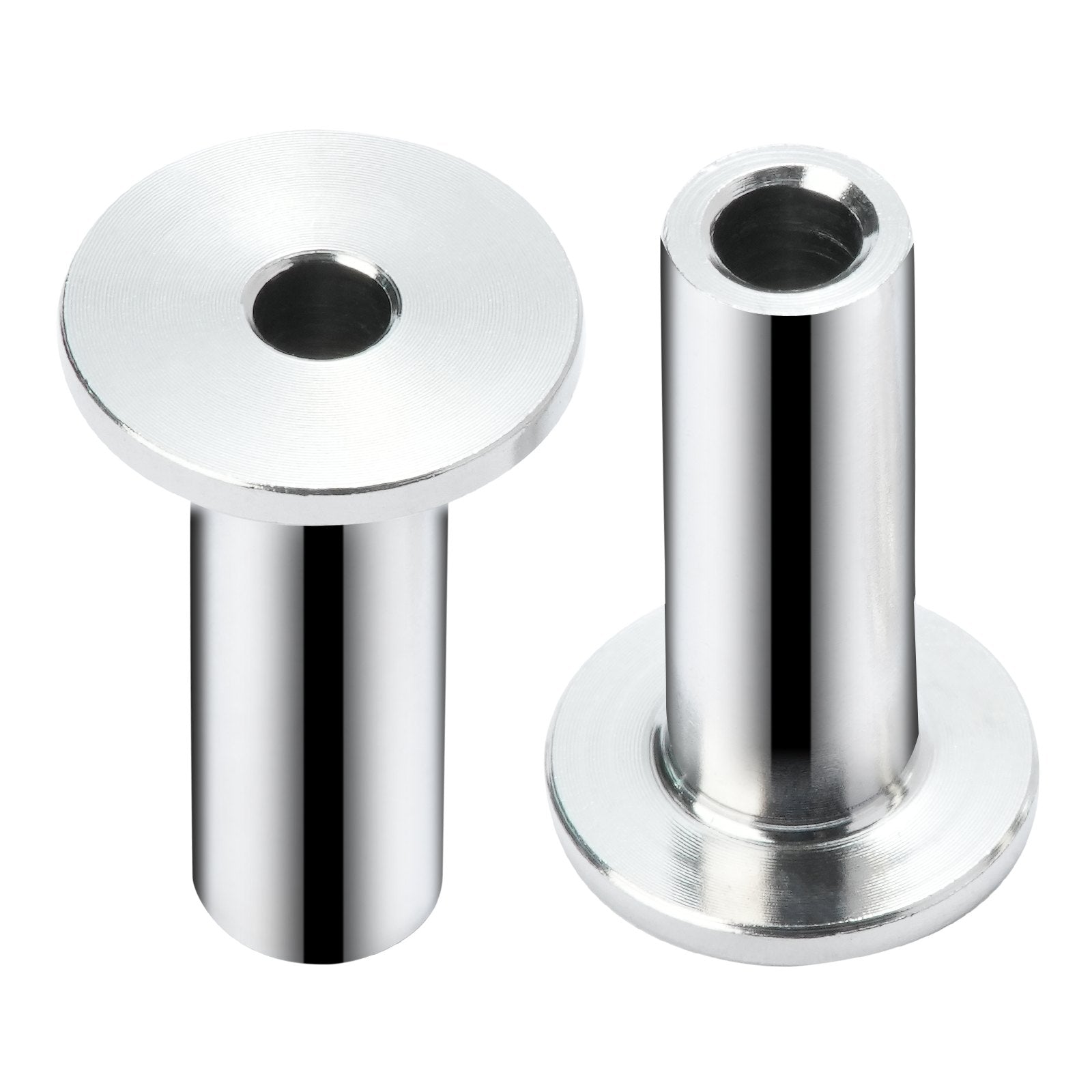 VEVOR 121 Pack T316 Stainless Steel Protector Sleeves for 1/8" Wire Rope Cable Railing, DIY Balustrade T316 Marine Grade, Come with A Free Drill Bit, Silver