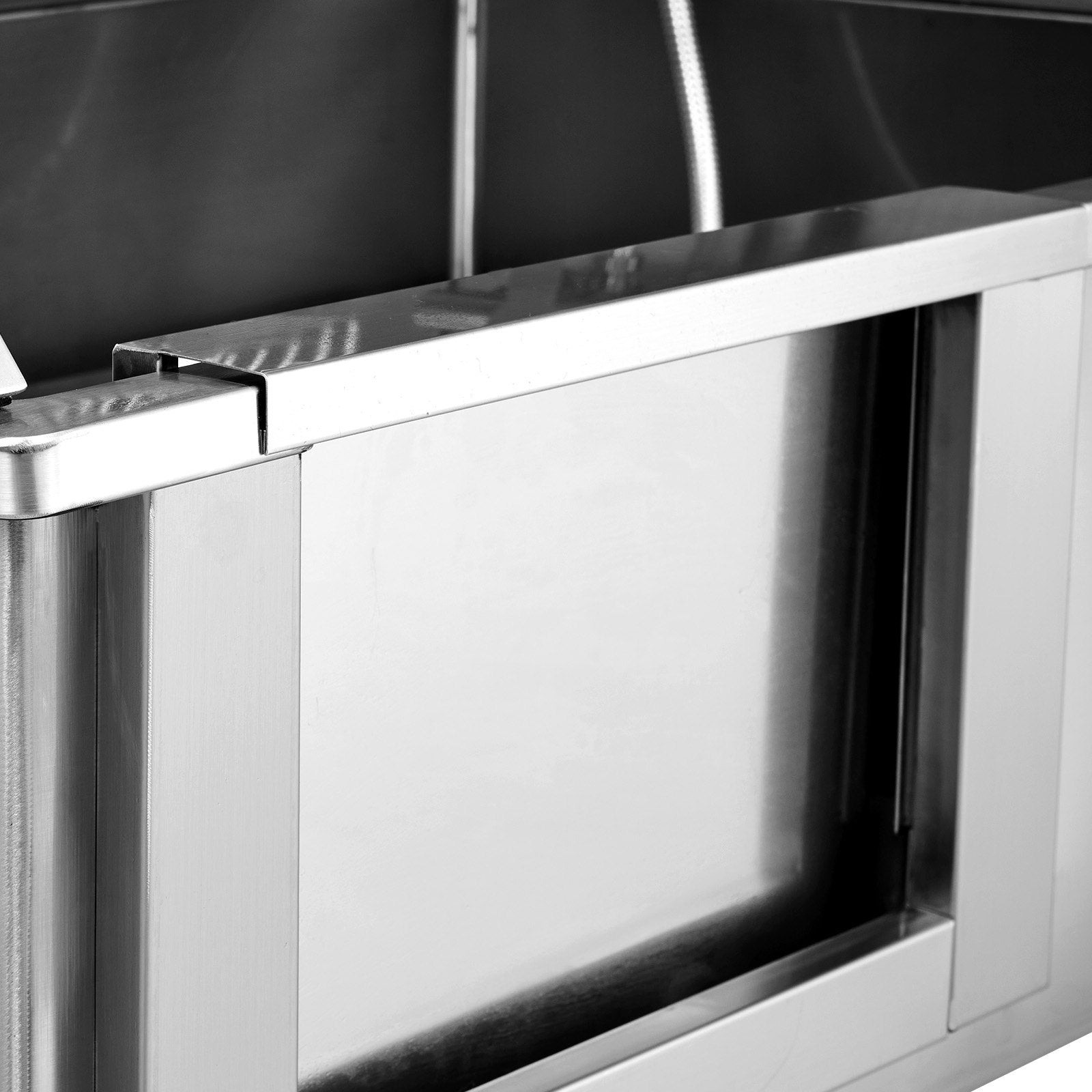 VEVOR 50" Pet Dog Bathing Station w/Stairs, Professional Stainless Steel Dog Grooming Tub w/ Soap Box, Faucet,Rich Accessory, Dog Bathtub for Large,Medium,Small Pets, Washing Sink for Home Left