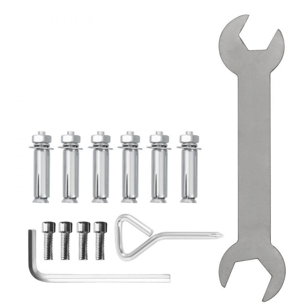 VEVOR 3 Step Railing Stainless Steel Transitional Handrail fit for Level Surface and 1 to 3 Steps Adjustable Stair Railing Indoor Outdoor Step Railings 220lb Capacity W/ Installation Kit Porch DIY