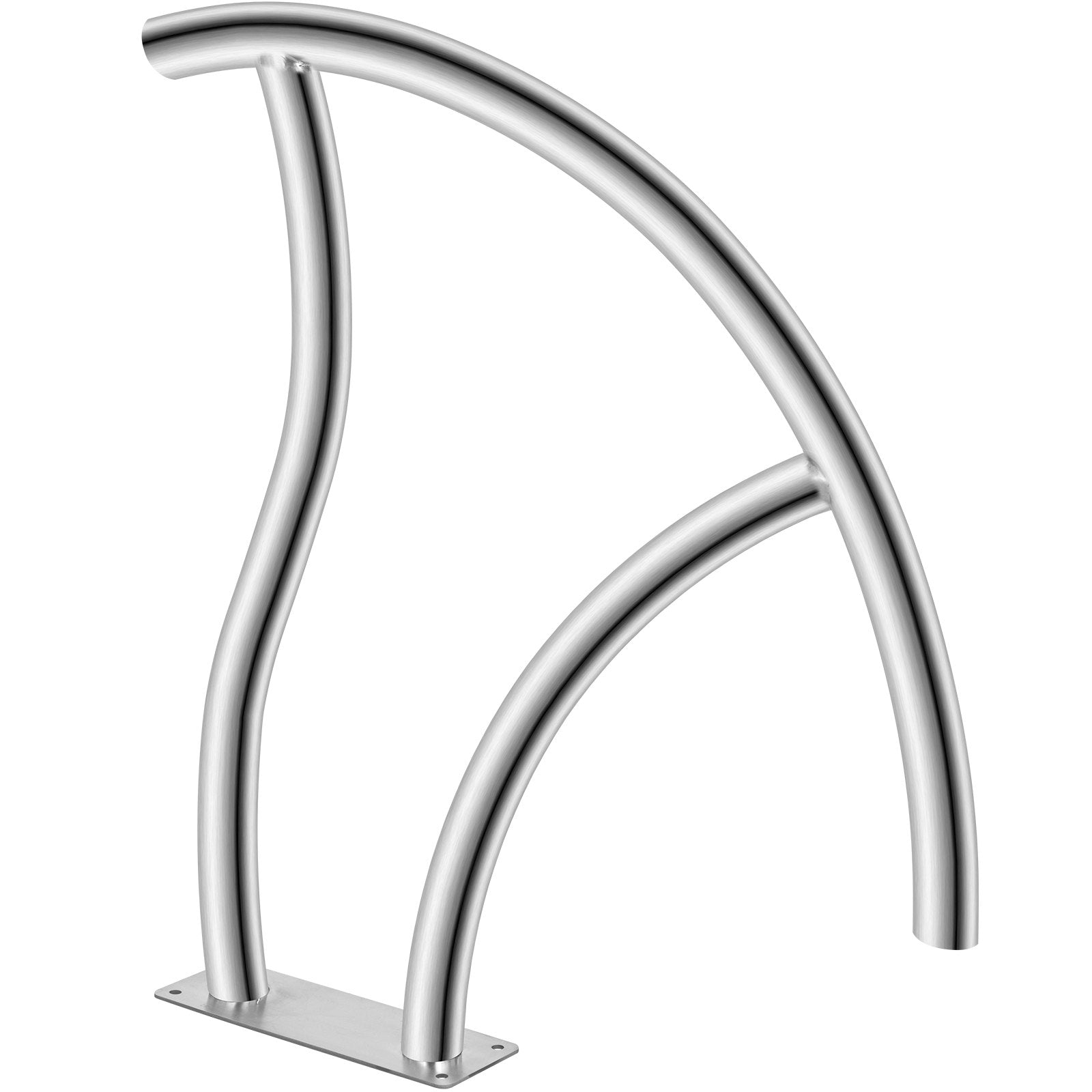 VEVOR Swimming Pool Handrail Ladder Handrail Stainless Steel Rail w/ Base Plate