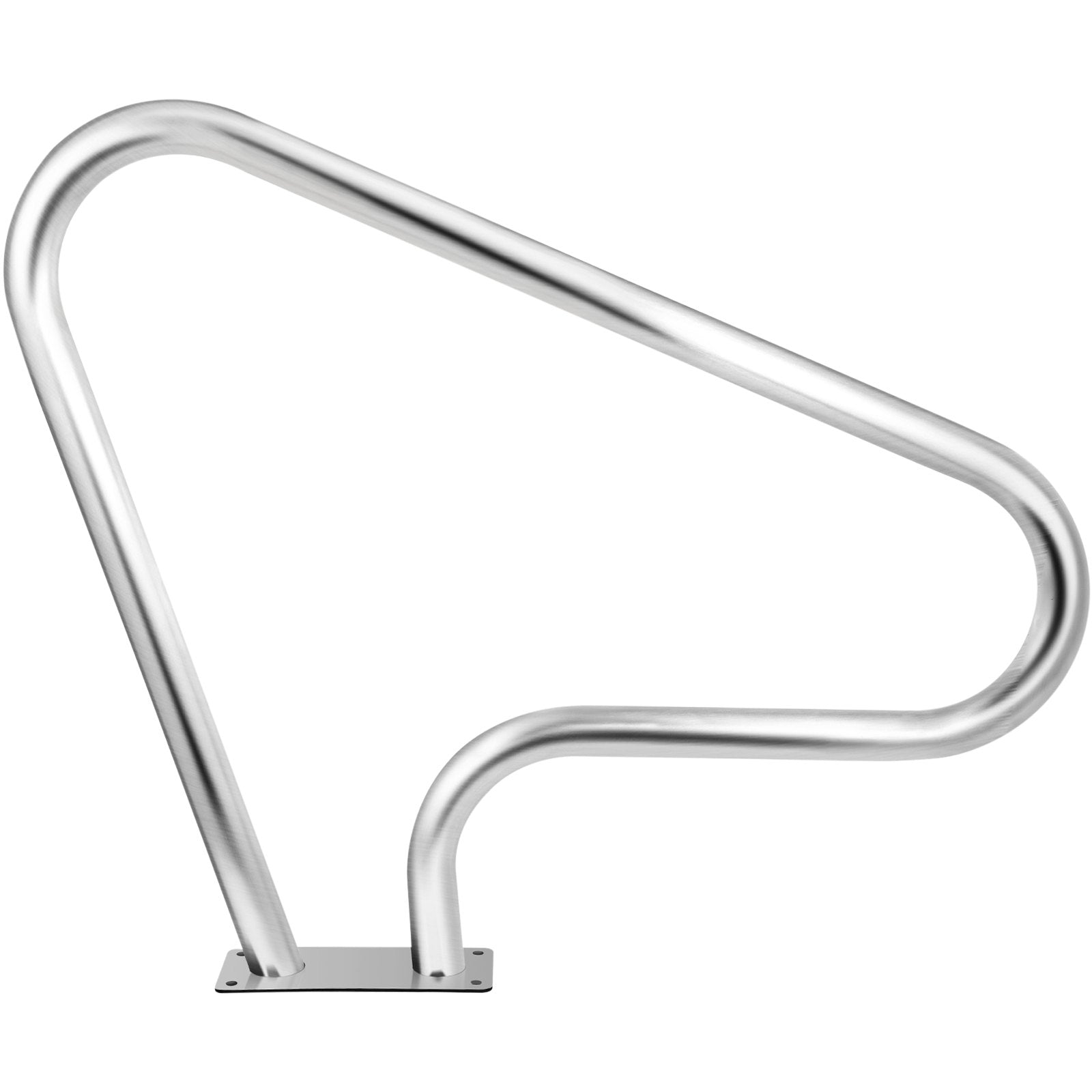 VEVOR Pool Rail 39x32" Pool Railing 304 Stainless Steel 250LBS Load Capacity Silver Rustproof Pool Handrail Humanized Swimming Pool Handrail with Blue Grip Cover & M8 Drill Bit & Self-taping Screws