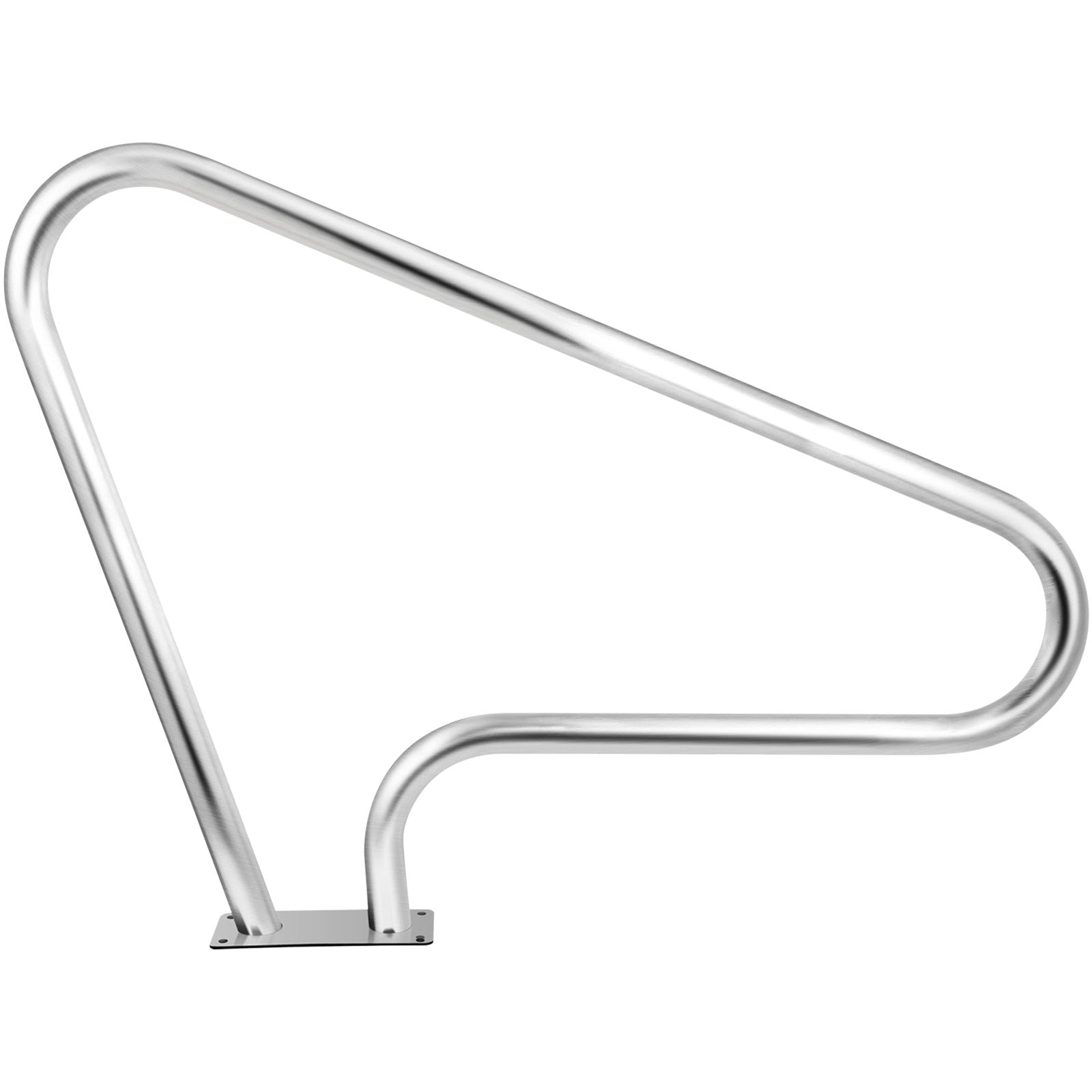 VEVOR Pool Rail 48x36" Pool Railing 304 Stainless Steel 250LBS Load Capacity Silver Rustproof Pool Handrail Humanized Swimming Pool Handrail with Blue Grip Cover & M8 Drill Bit & Self-taping Screws