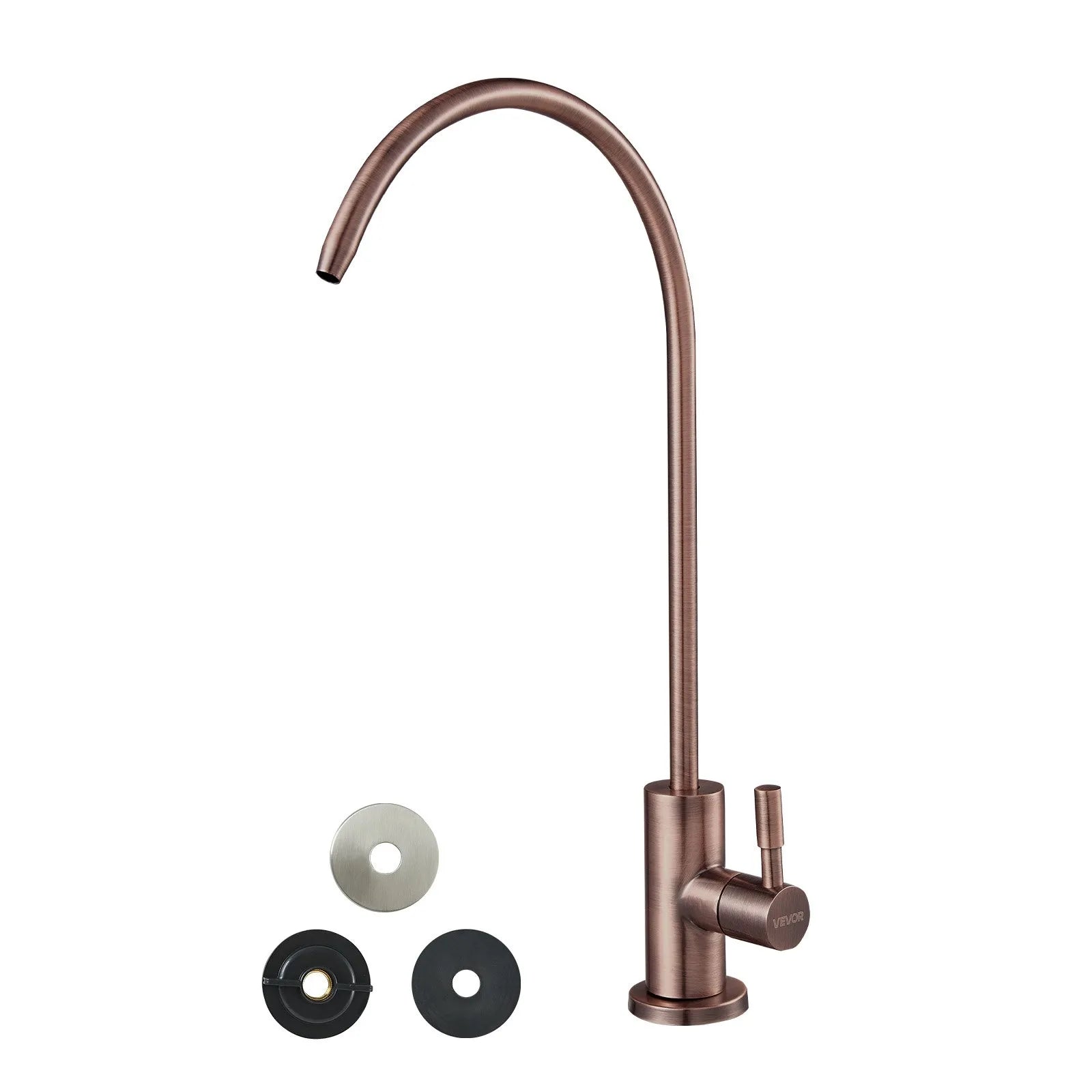 VEVOR Ro Water Faucet, Lead-Free Stainless Steel Faucet, Drinking Water Faucets with Solid Brass Valve, Anti-Rust & Durability Drinking Water Faucets For Kitchen, Bar Counter, Cafe, Antique Bronze