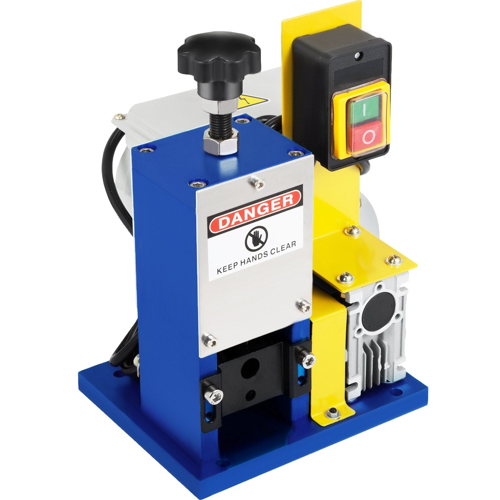 VEVOR Cable Wire Stripping Machine 1.5-25mm Dark Blue Wire Stripping Machine 1 Channels Tool Manual Hand Cranked Industrial Wire Stripping Recycle +Cutter Blade (Dark Blue/Cutter Blade)
