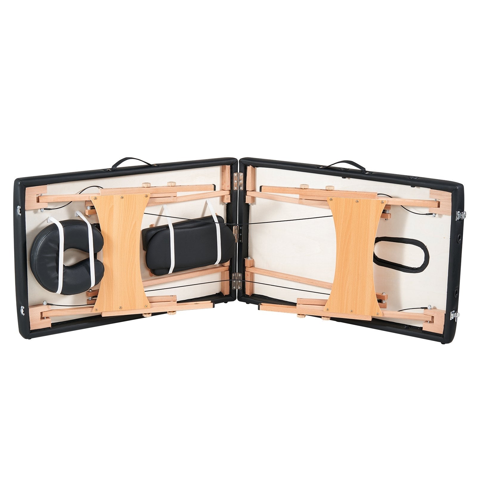 VEVOR Portable Massage Table 24" W, 2 Folding Lightweight Massage Table, 8-Level Height Adjustable Salon Tattoo Bed, Spa Table with Headrest, Armrests, Hand Pallet & Carrying Bag, 600LBS