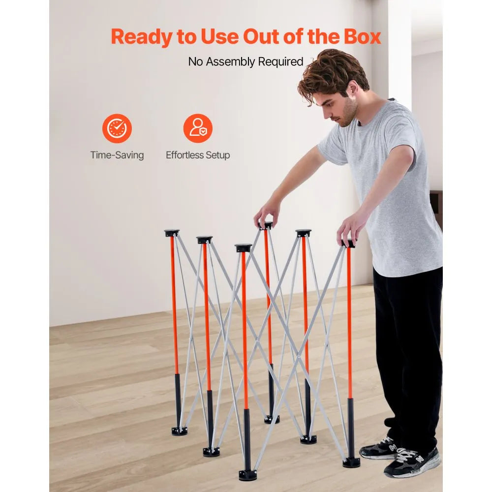 VEVOR Portable Folding Workstand 4.15 x 2.18 ft Collapsible Work Stand 2500 lbs