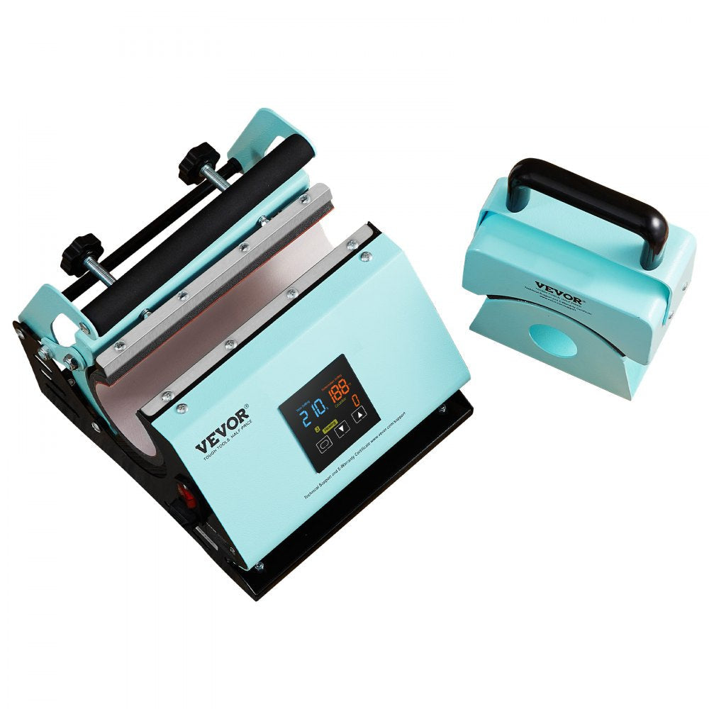 VEVOR 2 in 1 Tumbler and Hat Heat Press Machine Heat Machine for Caps Hats Mugs