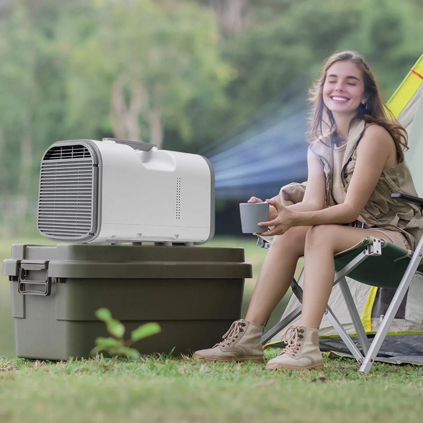 VEVOR Portable Air Conditioner 4250BTU Tent Air Conditioning AC/DC for Camping