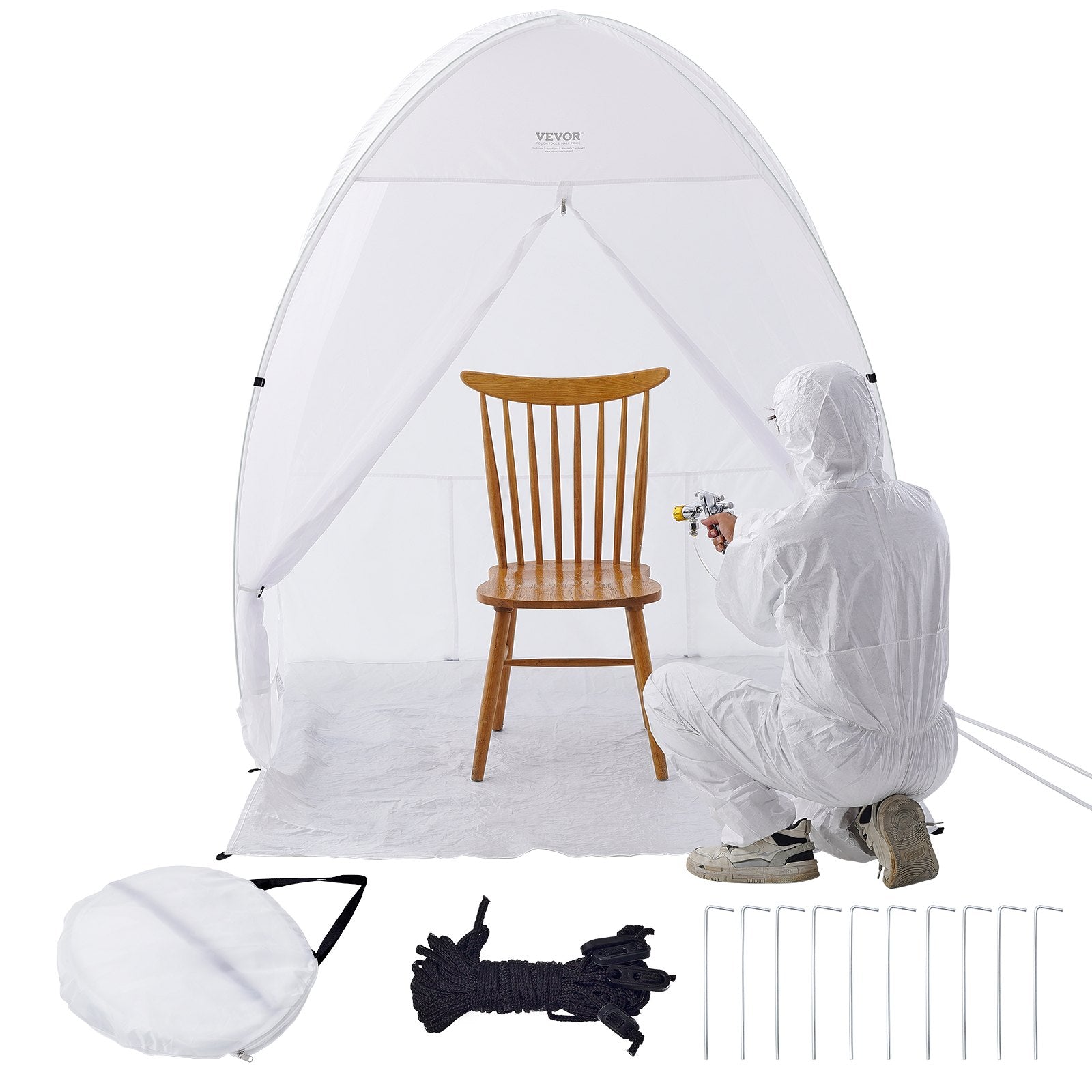 VEVOR Spray Paint Shelter Portable Spray Paint Tent Booth 60x60x70 in Pop Up