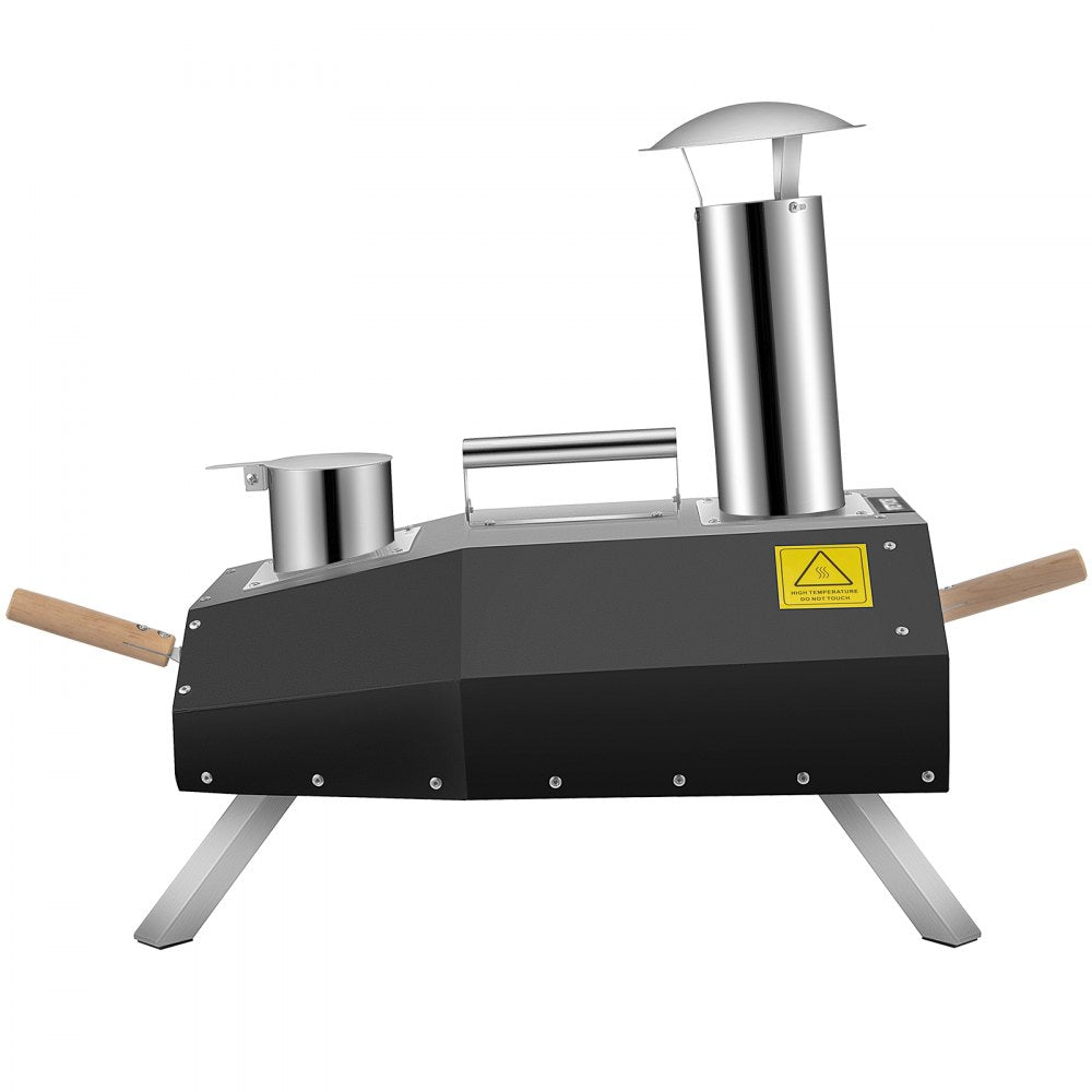 VEVOR Portable Pizza Oven, 12\" Pellet Pizza Oven, Stainless Steel Pizza Oven Outdoor, Wood Burning Pizza Oven w/Foldable Feet Portable Wood Oven w/Complete Accessories & Pizza Bag for Outdoor Cooking