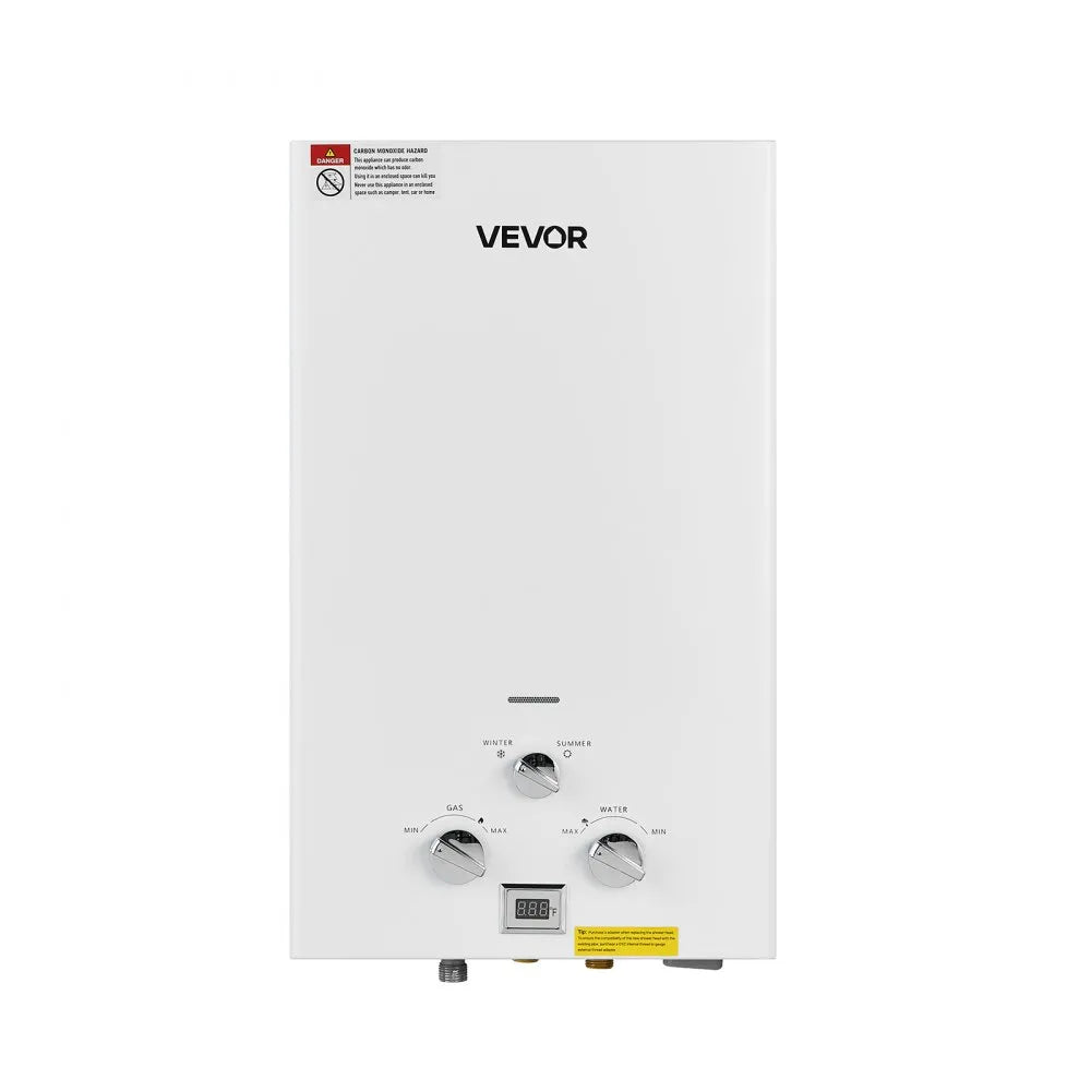 VEVOR Portable Propane Water Heater 10L Tankless with Accessory Regulator