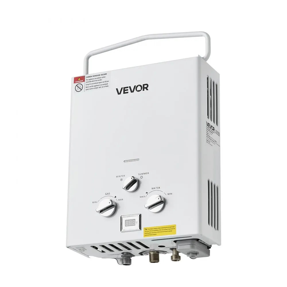 VEVOR Portable Propane Water Heater 6L Tankless with Accessory Regulator