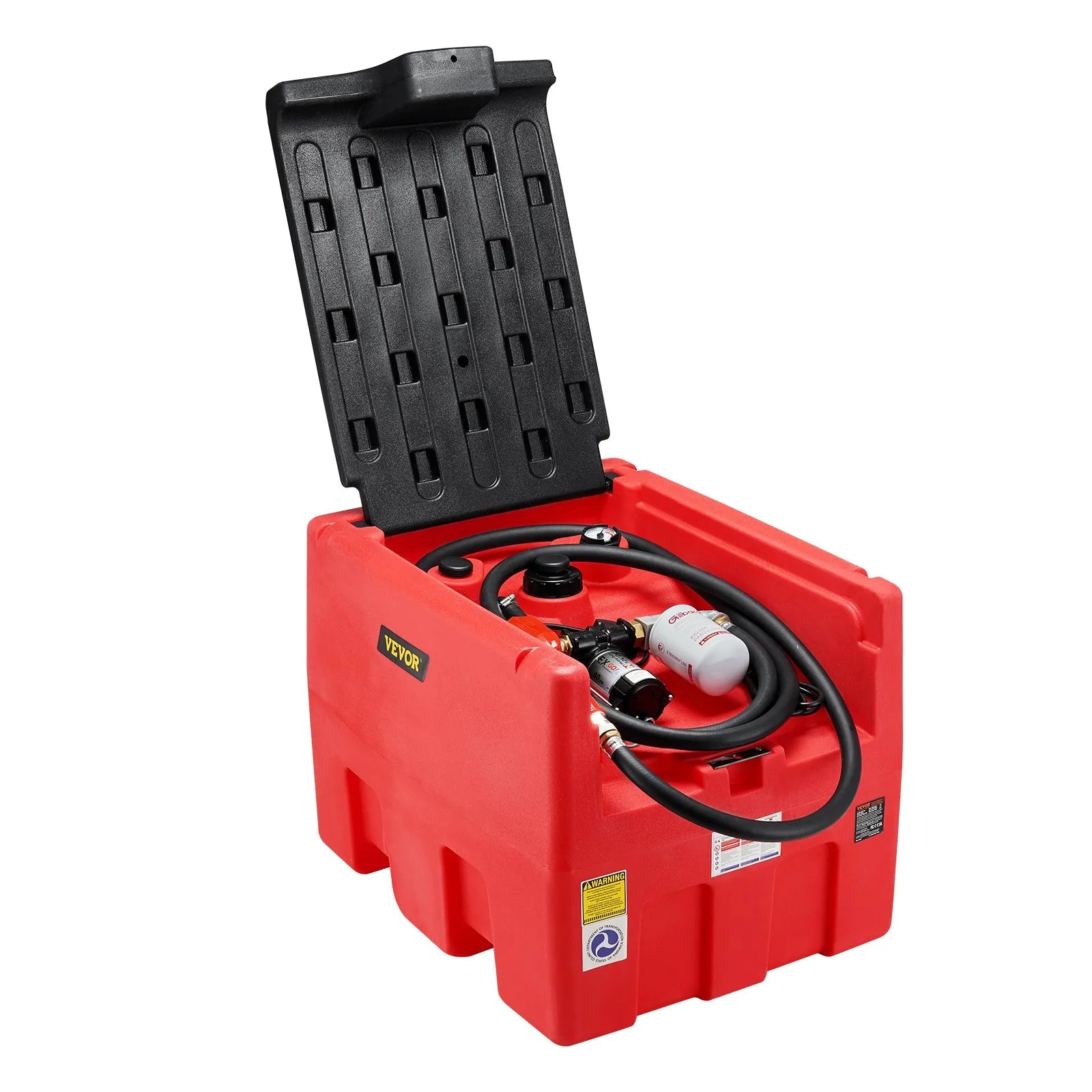 VEVOR Portable Diesel & Gasoline Tank 48 Gal Fuel Tank with 12V Transfer Pump