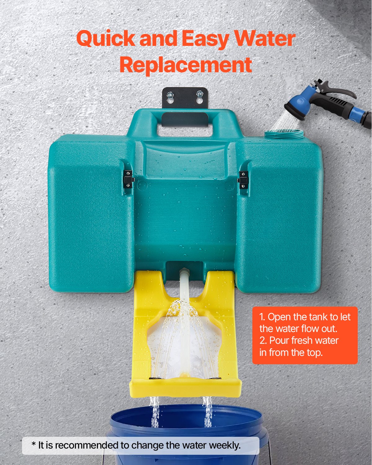 VEVOR Portable Eye Wash Station 8-Gallon OSHA-Approved Emergency Eyewash Station