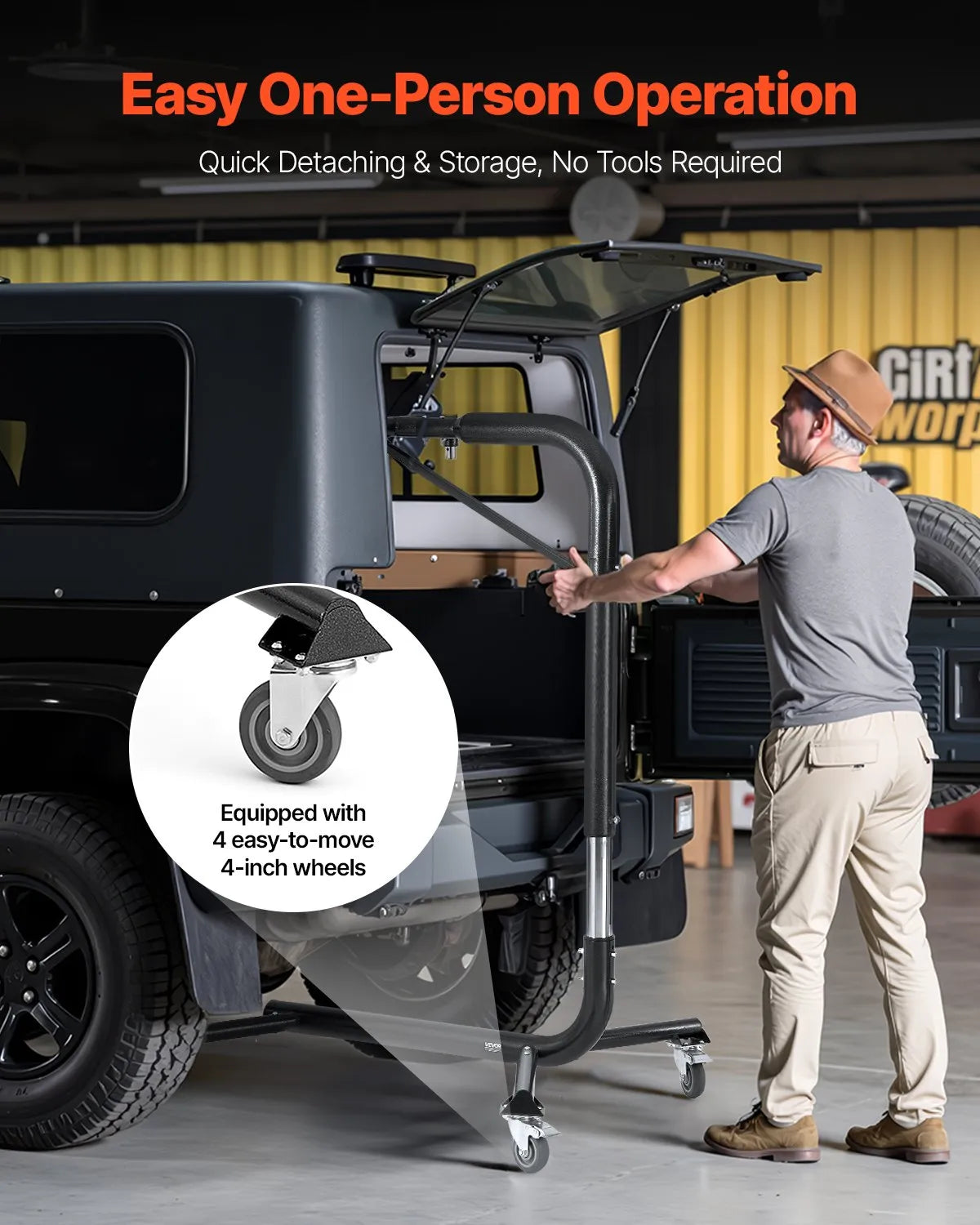 VEVOR Hard Top Removal Lift for Jeep Wranglers YJ TJ JK JL & 4XE Ford Bronco