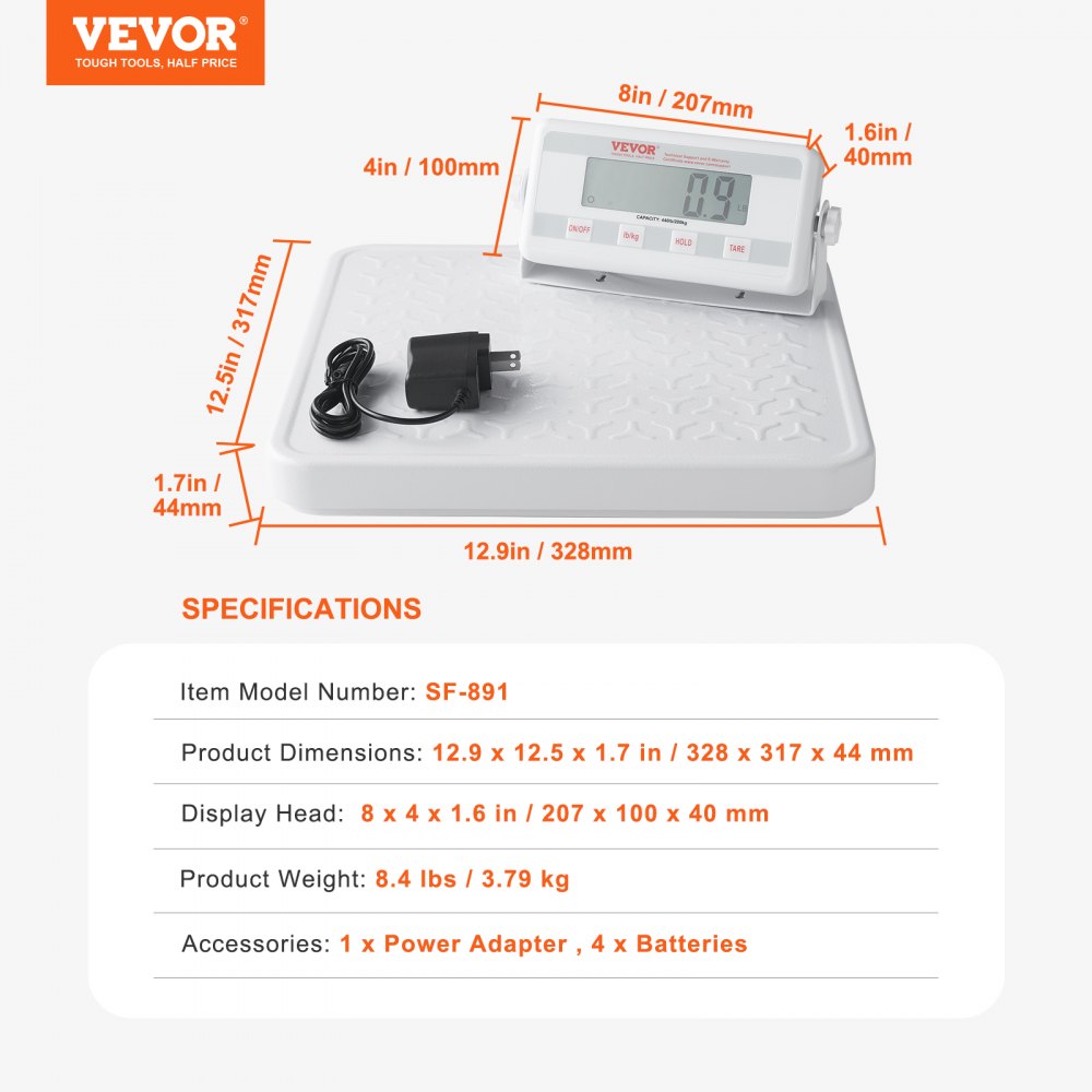 VEVOR Portable Medical Scale Professional Digital Physician Weight Scale 440LBS