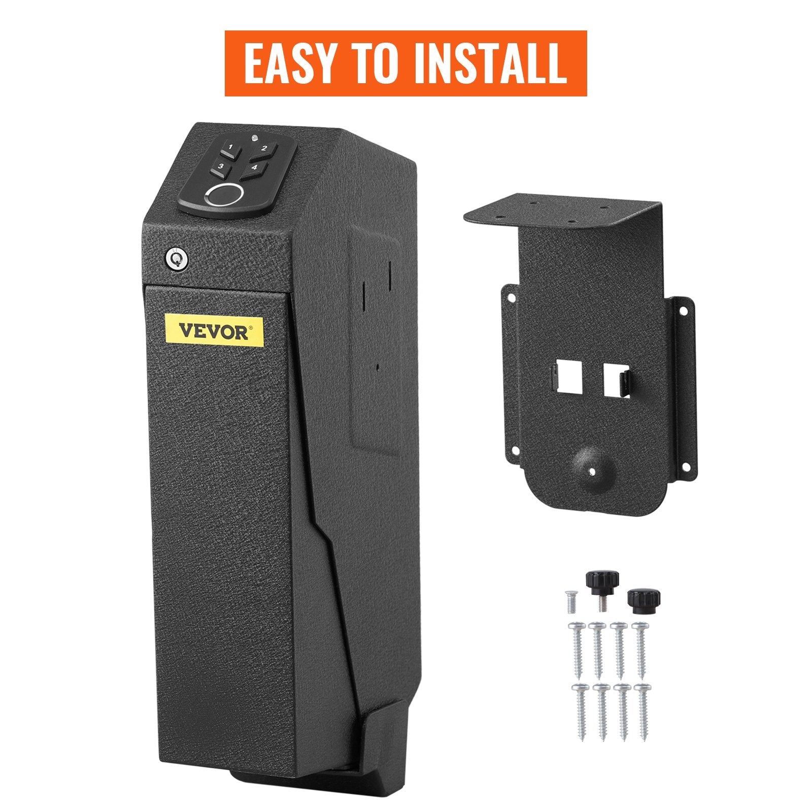 VEVOR Handgun Safe Box Fingerprint Pistol Gun Safes Gun Storage Case Handgun Holder Quick Access Security Lock Key Vault?OS580SE?