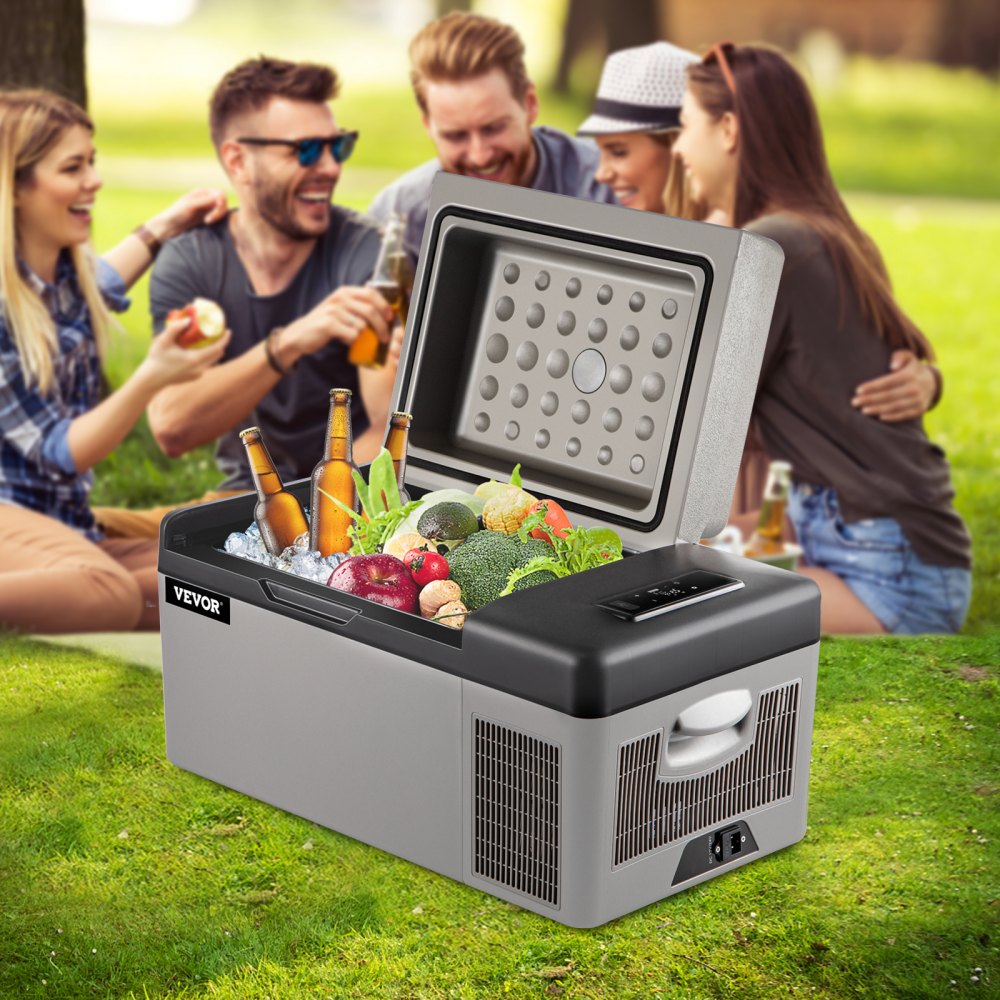 VEVOR Portable Refrigerator 21 Quart(20 Liter),12 Volt Refrigerator App Control(-4?~68?), Car Refrigerator Electric Compressor Cooler with 12/24v DC & 110-240v AC for Camping, Travel, Fishing, Outdoor