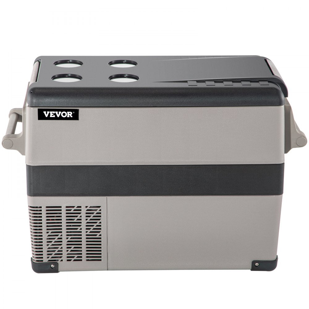 VEVOR 12 Volt Refrigerator 45L(48qt) Fast Cooling Portable Freezer with App Control(-4?~68?) Car Fridge with 12/24v DC & 110-240v AC for Travel, Camping and Home Use, 48 Quart, Black