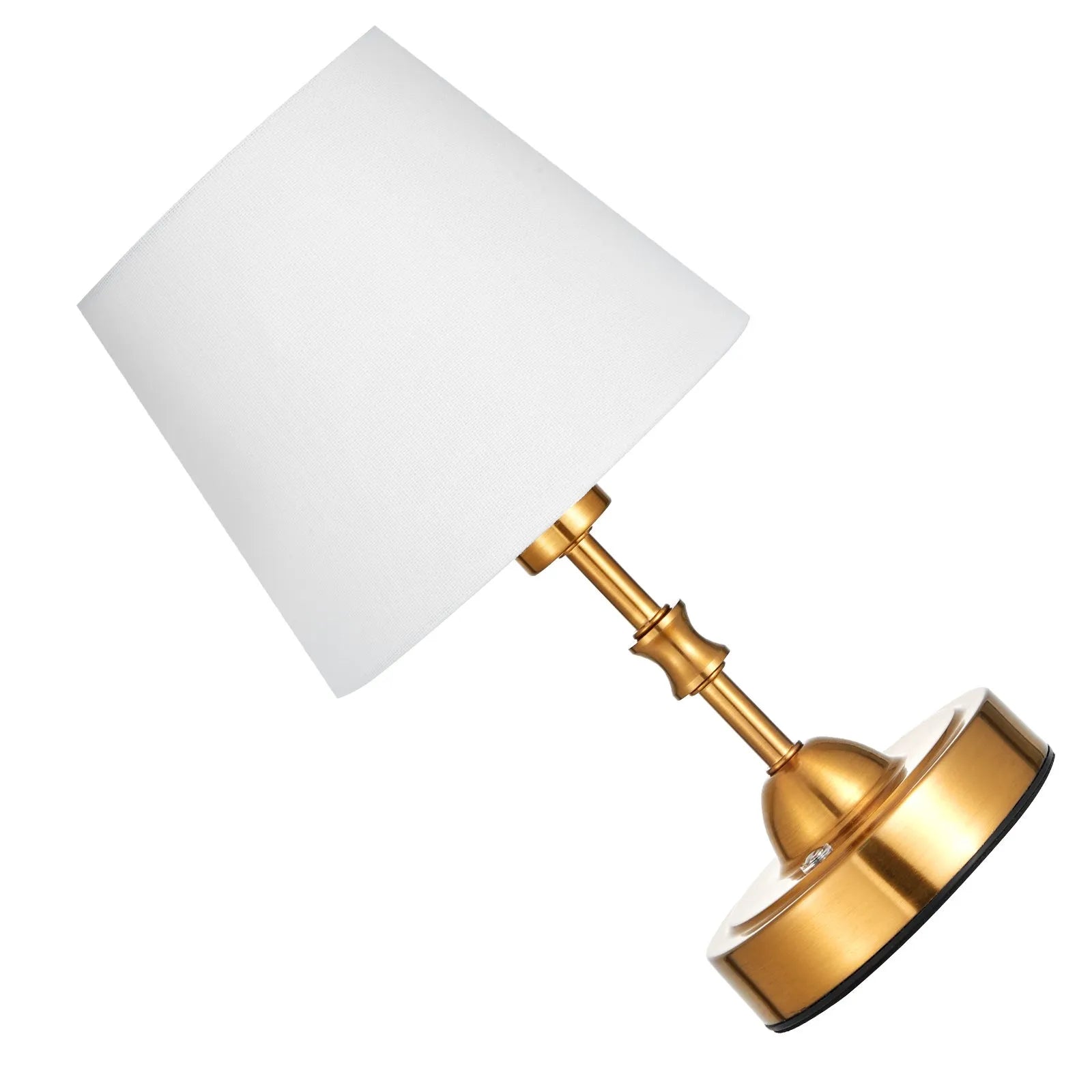 VEVOR Cordless Table Lamp Rechargeable Battery Small Lamp Fabric Shade Gold