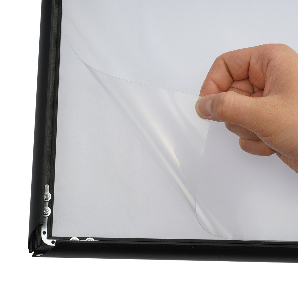 VEVOR Pedestal Sign Holder, 11 x 17 Inch Vertical and Horizontal Adjustable Poster Stand, Heavy-Duty Floor Standing Sign Holder with Metal Base for Display, Advertisement, and Outdoor, Black