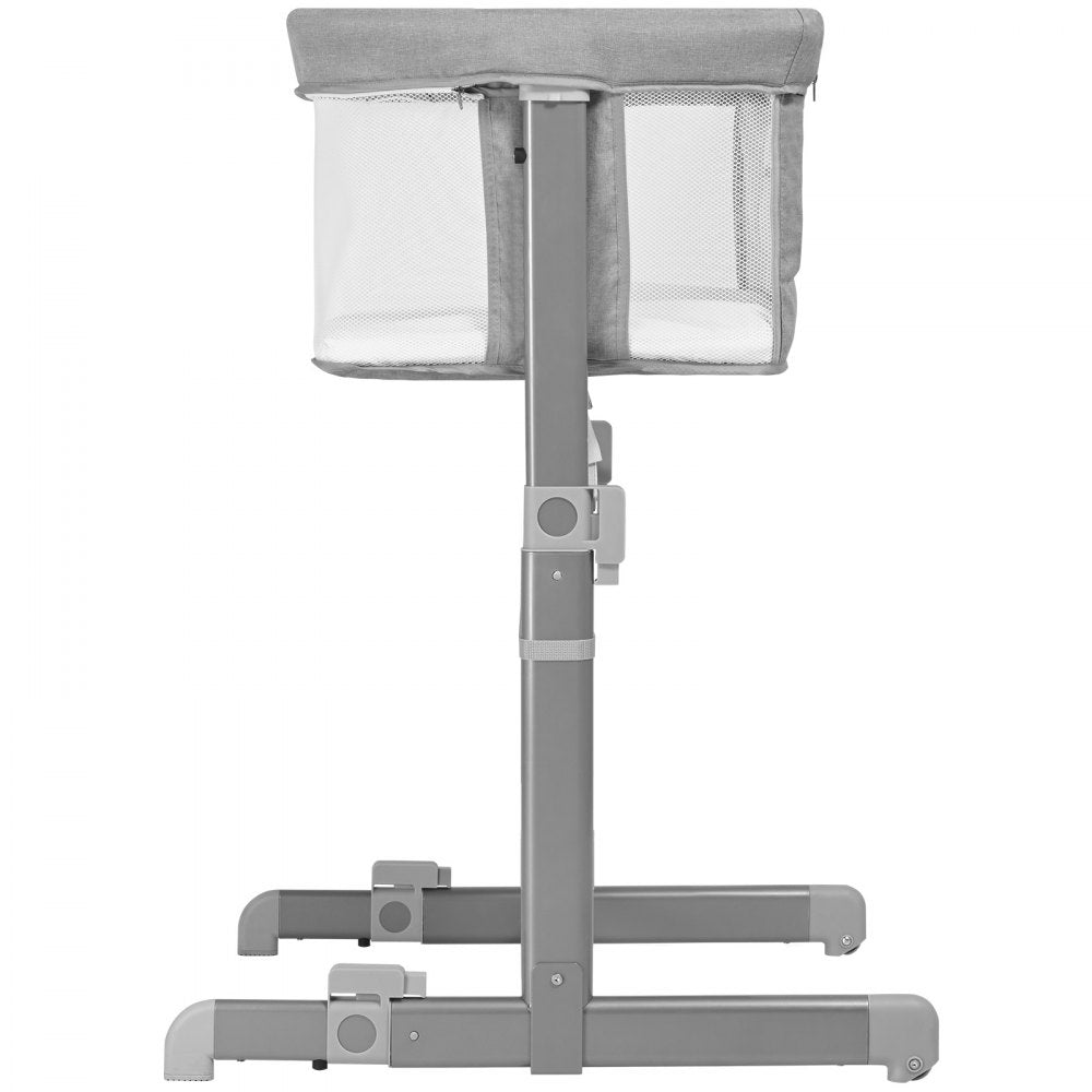 VEVOR Baby Bassinet, 5-Level Height Adjustable, Baby Bassinet Bedside Sleeper with Comfy Mattress and Wheels, Baby Cradle Bedside Crib with Mosquito Net and Side-Opening for Infant Newborn Girl Boy