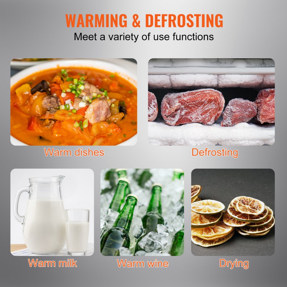 VEVOR Electric Warming Tray, 16.5" x 11" Portable Tempered Glass Heating Tray with Temperature Control (65-90?), Perfect for Dinner, Catering, House, Parties, Events, Entertaining and Holiday, Black