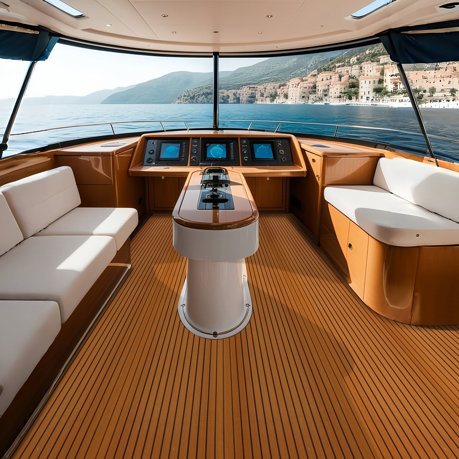 VEVOR Boat Flooring, EVA Foam Boat Decking 94.5" x 46", Non-Slip Self-Adhesive Flooring, 29.9 sq.ft Marine Carpet for Boats, Yacht, Pontoon, Kayak Decking