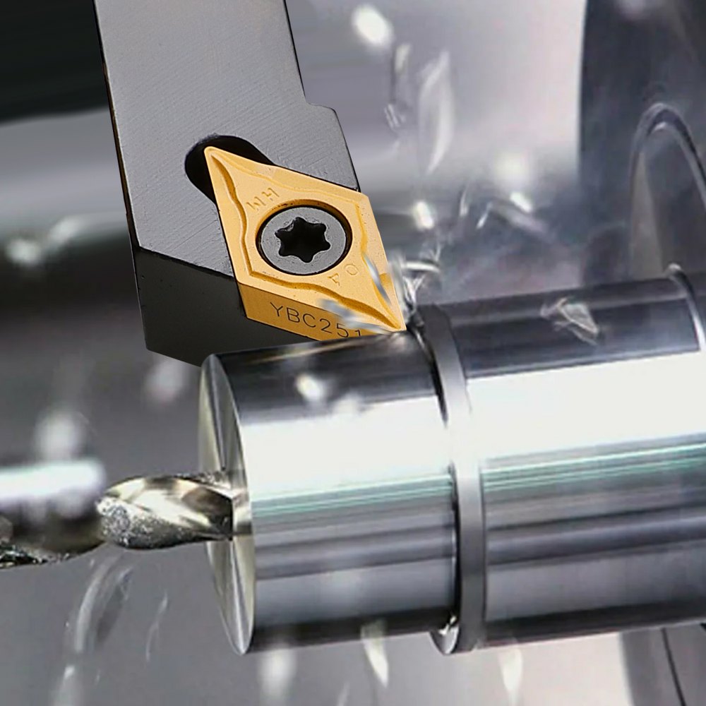 VEVOR Indexable Carbide Lathe Tools 1/2" Metal Lathe Cutting Tools 7 Pcs/Set Indexable lathe tools Super-Hard 40CR Lathe Bits Carbide Lathe Tool for Lathe Black Compact and Portable