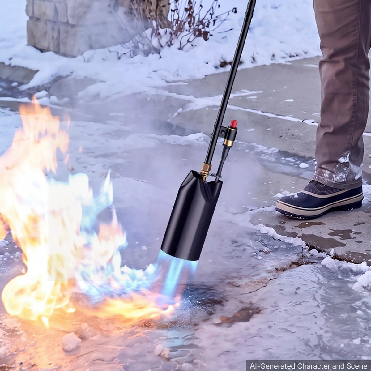 36-Inch Propane Torch Weed Burner – 600,000 BTU Heavy-Duty Torch with 10-Foot Hose and Adjustable Flame