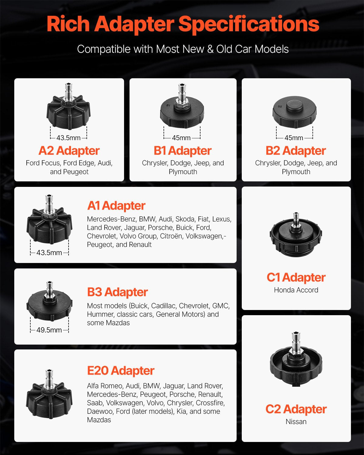 VEVOR 12 Pcs Brake Master Bleeder Kit Brake Bleeder Adapter Set for Most Vehicles