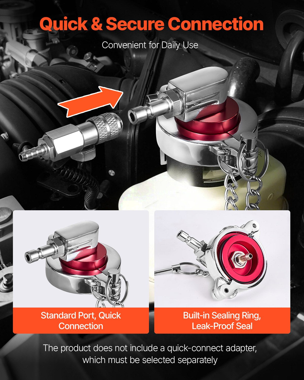 VEVOR 12 Pcs Brake Master Bleeder Kit Brake Bleeder Adapter Set for Most Vehicles