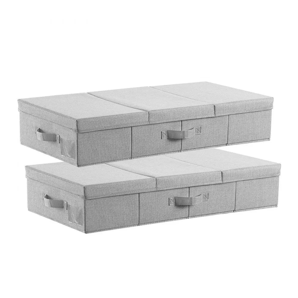 🛏️ Under Bed Storage Containers with Lids – 48L, 2 Pack (Gray)